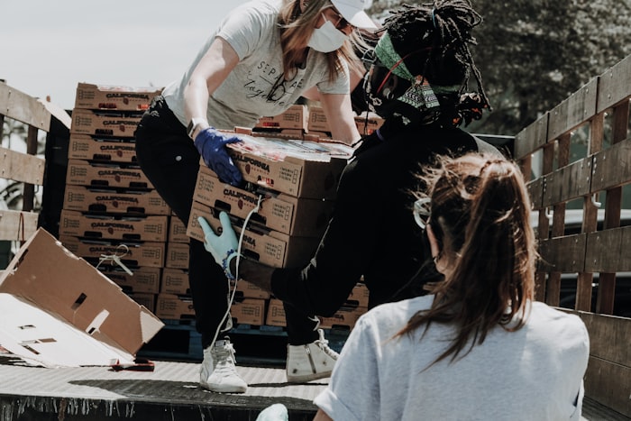 Charity volunteers